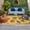 Yellow, Brown, variant on Sunflower Outdoor Rug for Patio/Deck/Porch, Non-Slip Large Area Rug 3 x 5 Ft, Green Botanical Yellow Floral Rustic Plaid Indoor Outdoor Rugs Washable Area Rugs, Reversible Camping Rug Carpet Runner