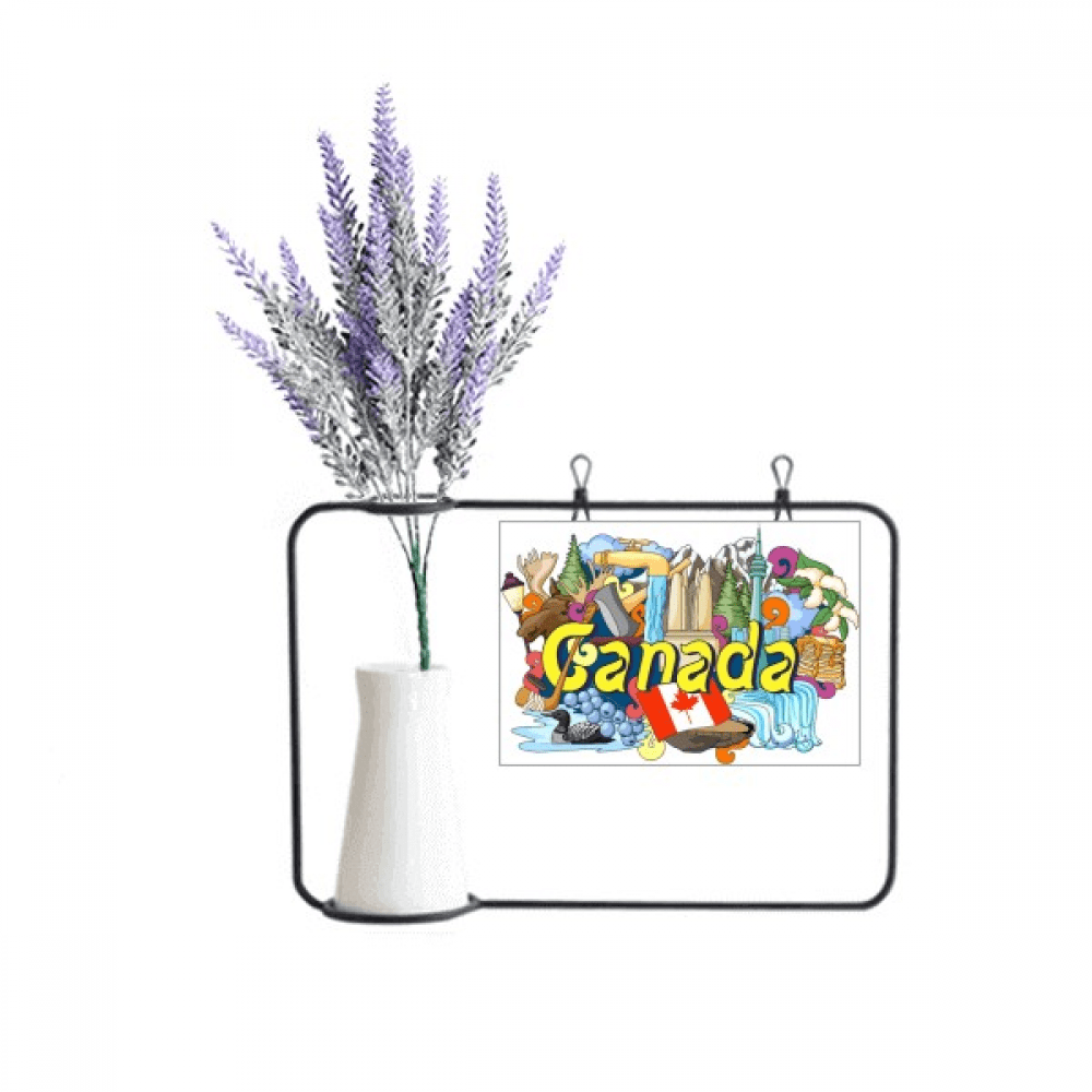 Rocky Mountains CN Tower Maple Canada Artificial Lavender Flower Vase Bottle Card