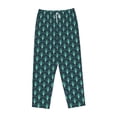 thumbnail image 6 of Uemuo Green Vintage Peacock Pattern Women's Wide Leg Palazzo Lounge Pants with Pockets Light Weight Loose Comfy Casual Pajama Pants-XX-Large, 6 of 9