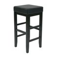 thumbnail image 1 of OSP Designs 30" Square Black Faux Leather bar Stool with Espresso Legs, 1 of 2