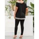 thumbnail image 3 of Conjunto De Dos Piezas Para Uso Diario Casual, Con Estampado De Leopardo Y Tops Asimétricos Con Inserciones Sólidas De Leggings Ajustados, Ropa De Mujer, 3 of 4