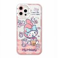 thumbnail image 3 of Bonita funda de teléfono Sanrio Kuromi Cinnamoroll para IPhone 15 Pro Max 14 11 12 13 Mini XR XS 7 8 6 6S Plus SE 2020 2022, cubierta transparente, 3 of 5
