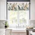 thumbnail image 2 of Yellow Green Leaves Valances for Windows Farmhouse Kitchen Curtains Valances Rod Pocket Valance Curtains for Kitchen Windows Watercolor Botanical Rustic Window Valances for Bathroom Bedroom 60"x18", 2 of 6