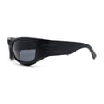 thumbnail image 3 of 90s Styling Sport Wrap Runway Trend Plastic Sunglasses All Black, 3 of 4