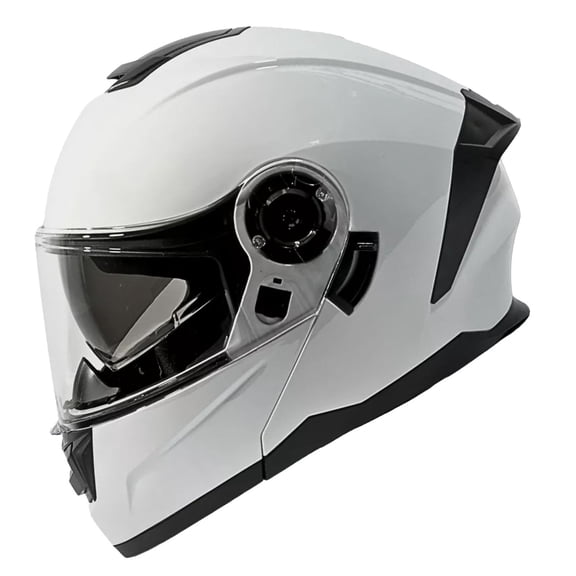Casco Para Motociclista Sayto 2W Ghost Blanco Abatible Certificado Gafas Talla M