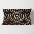 thumbnail image 2 of Designart Gold And Black Art Deco Pattern' Mid-Century Modern Throw Pillow - 12x20, 2 of 2