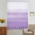 thumbnail image 3 of Purple White Ombre Sheer Curtains 72 Inches Long, Modern Romantic Gradient Stripes Light Filering Curtains, Breathable Simi Curtain Privacy Drapes for Living Room Bedroom Lightweight Window Treatment, 3 of 9