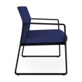 thumbnail image 4 of Gansett Reception Waiting Room Healthcare Loveseat / Black Steel / Blue, 4 of 5