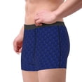 thumbnail image 3 of Rateoe Navy Blue Mens Boxer Briefs Poly Spandex Performance Boxer Briefs Underwear Hem Boxer Briefs - X-Large, 3 of 8