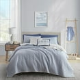 thumbnail image 2 of Wonderful Bedding Modern Yarn Dyed Striped Quilt 5-Piece Set, 2 of 7