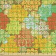 thumbnail image 2 of Ambesonne Floral Fabric by the Yard Upholstery, Various Flowers Abstract Art, 5 Yards, Pale Orange and Sea Green, 2 of 5