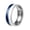 Blue White, variant on Men's Stainless Steel Two Tone Enamel Plain Rotatable Band Stree Relief Biker Ring Red Black Size 10