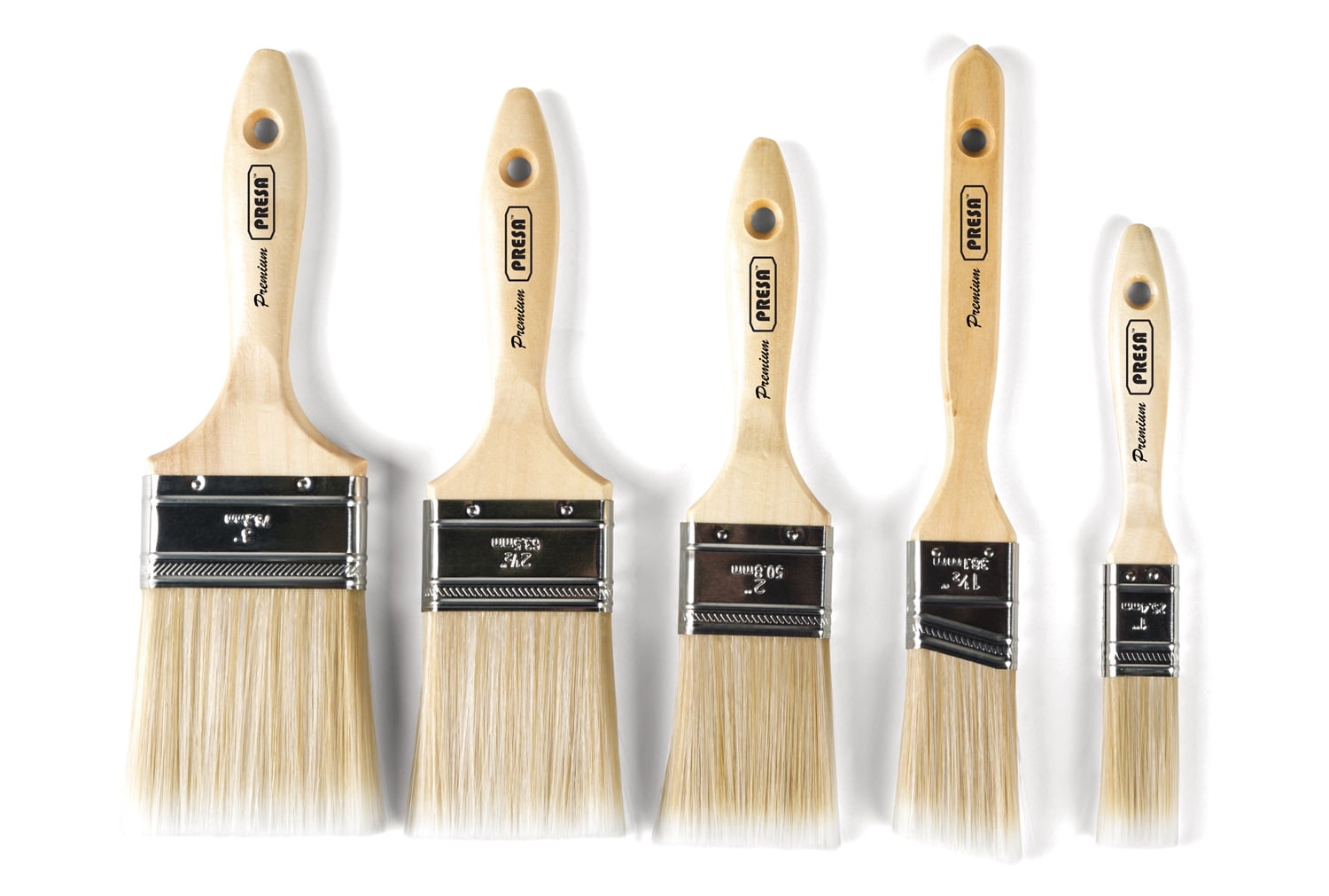 5pc Paint Brush Set Wooden Handle Decorating Painting Painters DIY Brushes
