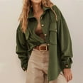 thumbnail image 4 of Wancir Women's Corduroy Jackets Long Sleeve Coats Button Down Outwear Tops with Pockets, 4 of 7