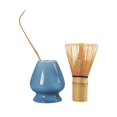 thumbnail image 2 of Matcha Set Cerámica Matcha Batidor Matcha Ceremonia Kit Bambú Batidor Azul Sunnimix Soporte para batidor Matcha, 2 of 8