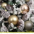 thumbnail image 4 of Esferas para árbol de navidad Artego extra grandes de 15 cm de diámetro paq 6 esferas Champagne Ambar Línea SKY 3 diversos acabados navideños Mate brillantes cromadas para colgar Christmas ornaments, 4 of 6