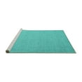 thumbnail image 2 of Ahgly Company Machine Washable Indoor Round Abstract Turquoise Blue Contemporary Area Rugs, 8' Round, 2 of 4