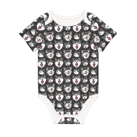 

Coaee Husky for Soft Cotton Baby Short-Sleeve Bodysuit Baby Girls Boys Bodysuit Romper