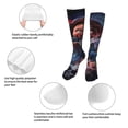 thumbnail image 5 of Lsque Chucky Print Women's Men's Novelty 20in Crew Socks Cotton Socks Knee High Socks for Walking,Running,Nurses,Pregnancy, 5 of 6