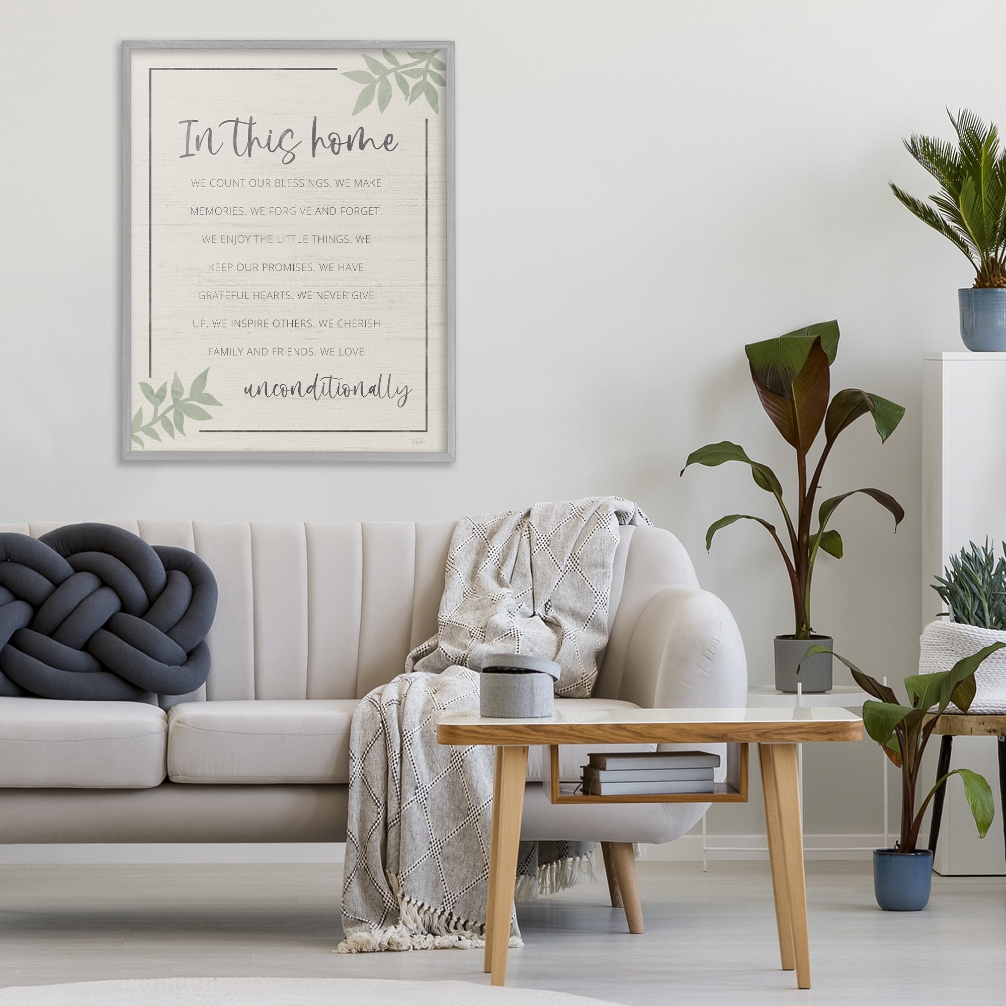 Stupell Industries We Love Unconditionally Gray Framed Giclee Art, design by Natalie Carpentieri