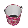 thumbnail image 3 of XMXT Collapsible Laundry Basket, Fuchsia Mosaic Print Waterproof Laundry Hampers Storage Baskets Dirty Clothes Hamper, 40L, 3 of 8