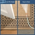 thumbnail image 4 of Liora Manne Sahara Diamond Border Area Rug Natural Indoor Outdoor 5x7 Durable, 4 of 5