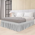thumbnail image 1 of PiccoCasa Polyester Brushed Bed Skirt with Elastic Dust Ruffles 16" Drop, King Light Gray, 1 of 9