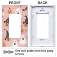 thumbnail image 3 of Yayeee Rocker Switch Wall Plate 2-Gang 4.7"x4.6" Home Decorative Outlet Cover, Pastel Pink Halloween, 3 of 6