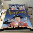 thumbnail image 1 of Mary Poppins Conjunto de sábanas temático, trío de piezas, cómodo y amigable con la piel, diseño único, regalo de decoración para el hogar para familiares, amigos y fans, 90 cm * 190 cm, 1 of 6