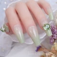 thumbnail image 3 of 60 piezas de diamantes de imitación verdes para uñas, gemas esmeralda para cristales de uñas, diamantes de imitación con parte posterior plana, diamantes de imitación para decoración de, 3 of 7