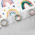 thumbnail image 4 of Manfei Retro Multicolor Rainbow Black Out Curtains,Boho Style Curtains Pack of 2 (42x63 Each),Colorful Heart Print Bedroom Curtains For Kids,Luxury Bedroom Decor, 4 of 6