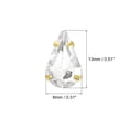 thumbnail image 2 of Unique Bargains 20Pack Teardrop Sew on Rhinestone - 13x8mm Glass Teardrop Crystal Rhinestones in Gold Prong Setting (White), 2 of 7