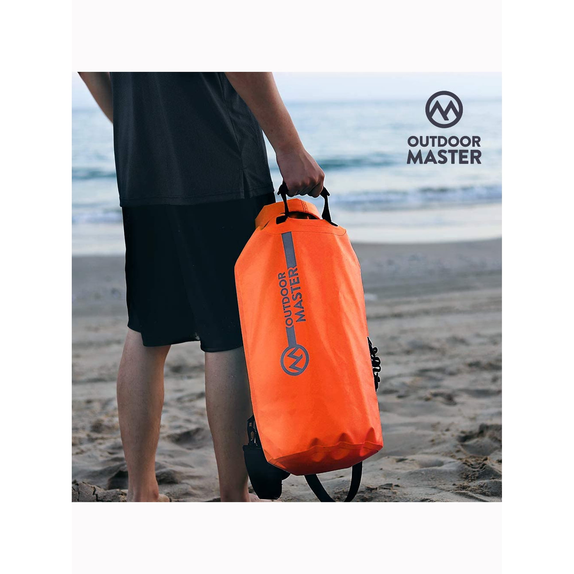 OutdoorMaster Dry Bag Seal Waterproof Floating Roll Top Dry Sack, 10 L - Orange