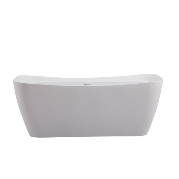67 inch soaking bathtub in glossy white