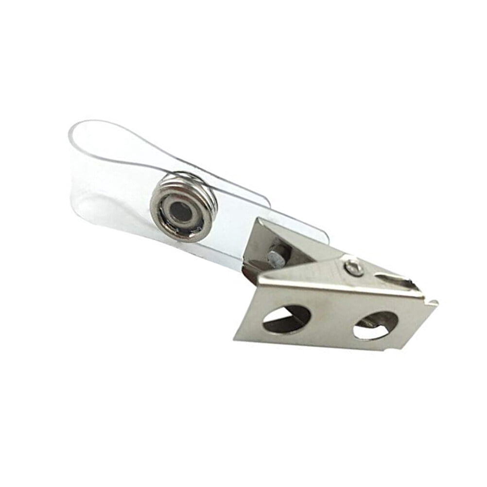 ROMANSENTIAL 150Pcs Metal Badge Reels with Belt Clips and Clear PVC Straps for Conventions and Seminars
