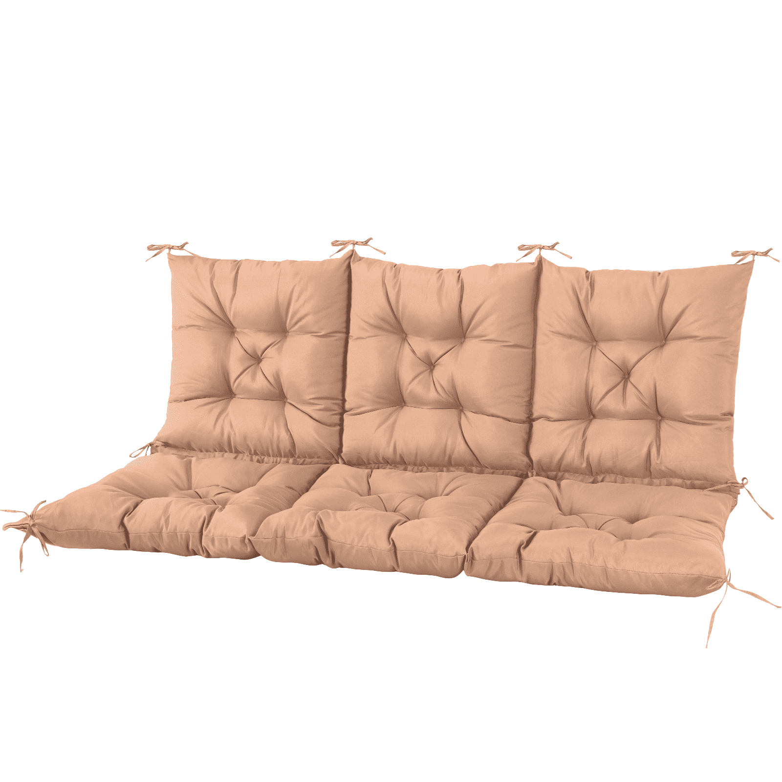 Outdoor Bench Cushion Inlife Swing Chair Cushion Waterproof Sun-Resistant with 8 Nonslip Ties, Khaki 150cm*100cm
