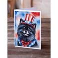 thumbnail image 2 of Pomeranian Patriotic American Greeting Cards Pack of 8 7 in x 5 in, 2 of 3