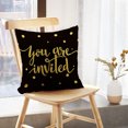 thumbnail image 5 of LALILO Throw Pillow Covers You Gold Glittering Lettering With Polka Dots Cushion Cover 18" x 18", 2 Pack, 5 of 6