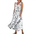 thumbnail image 1 of de verano mujer verano o cuello sin mangas al aire libre casual volantes boho swing vestidos vestido amarillo vestido de los años 80 vestido elegante para mujeres niñas disfraces gris claro / 2xl, 1 of 7