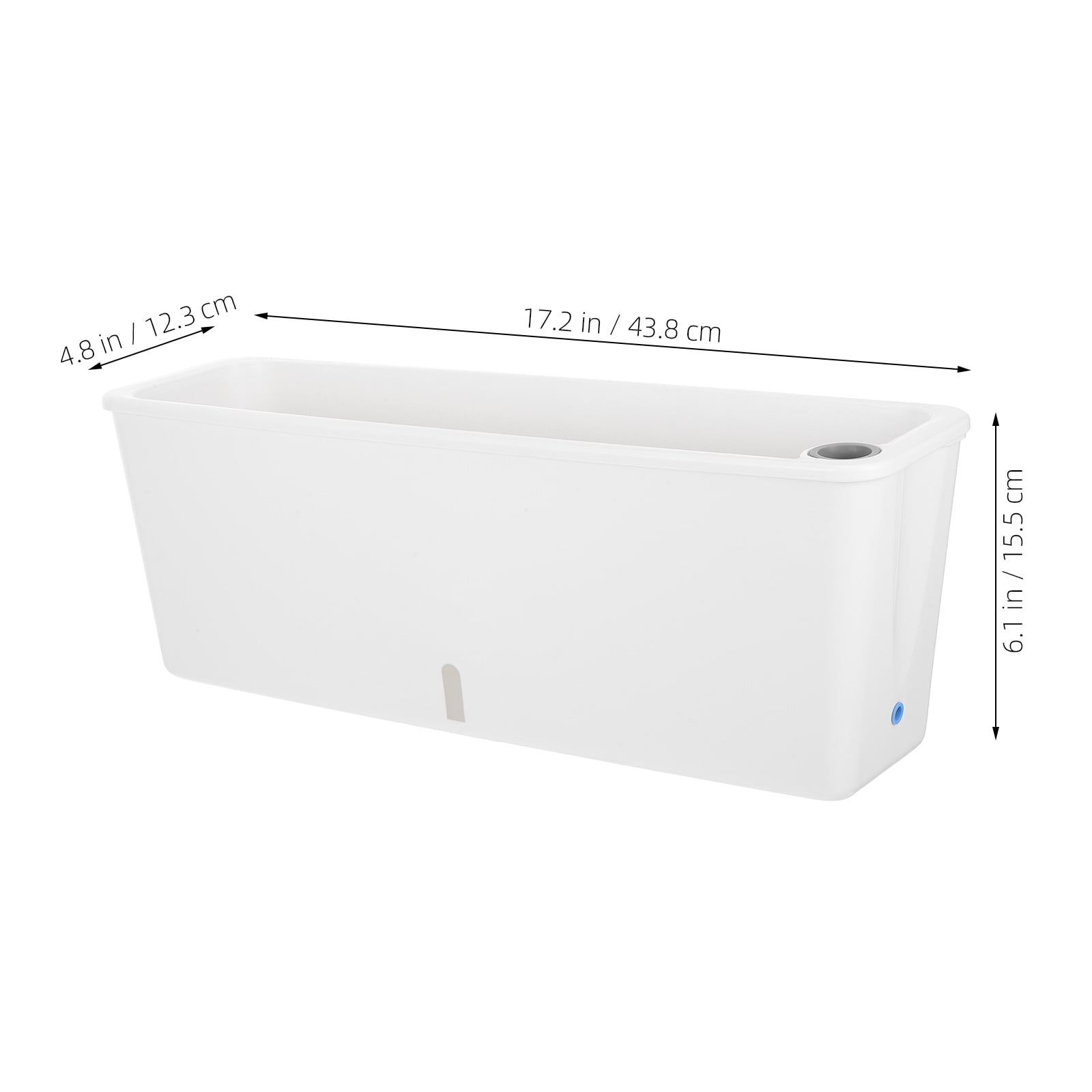 Masteelf Self-Watering Flower Pot With Drainage System Rectangular Indoor Vegetable Pot Garden Balcony Flower Box Outdoor Flower Pots Windowsill Planter
