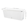 thumbnail image 2 of WEUVEB Window Flower Box White Rectangular Pots For Plants Spacesaving 1Set For Outdoor Plants, 2 of 8