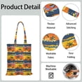 thumbnail image 5 of Reusable Canvas Tote Bag – Tropical Palm Tree Sunset Print – Vibrant Neon Aesthetic Beach Bag – Hawaiian Ocean Sunset Eco Tote – Boho Minimalist Summer Bag for Women, 5 of 7