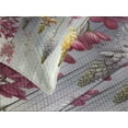 thumbnail image 3 of Ambesonne Spring Quilted Bedspread Set 3 Pcs, Farmhouse Dreamy Lavenders, King Size, Mustard Dried Rose Pearl, 3 of 4
