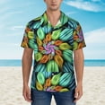thumbnail image 4 of Haiem Hippie Style Printed Hawaiian Shirt for Men - Men’s Casual Beach Summer Shirts - Stretch Fabric with Modern Fit-Medium, 4 of 9