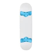 Softrucks Skateboard Indoor Practice Complete 8.0" Blue Trucks, Dipped White