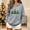Gray, variant on Dolkfu Green Christmas Sweatshirts for Women Funny Long Sleeve Crew Neck Christmas Tree Star Fall Winter Sweatshirt Stylish Refreshing Relaxed Fit,M