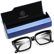 FEISEDY Classic Square Eyewear Non-prescription Thick Glasses Frame for Women B2461