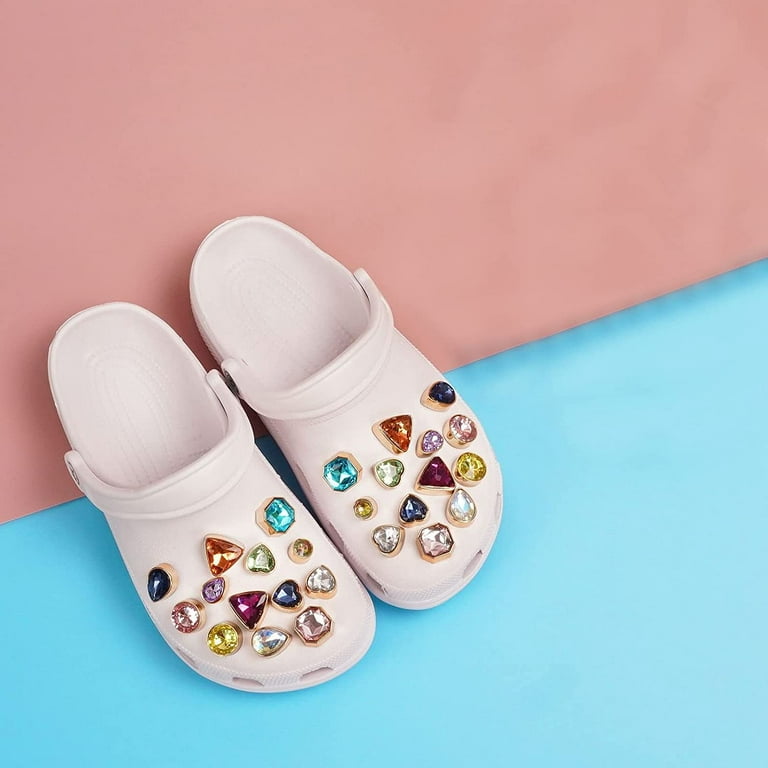 26 Pcs Bling Shoe Charms for Women Girls, Fashion Crystal