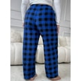 thumbnail image 4 of LANBAOSI Women's Pajama Pants Plus Size Comfy Fleece Plaid PJ Pants for Sleep Size 2XL, 4 of 8