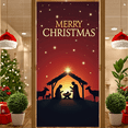 thumbnail image 6 of Decorative Design Merry Christmas Nativity Scene Banner Holiday Theme Starry Night Background for Holiday Celebration Indoor Decoration Photo Shoot, 6 of 9